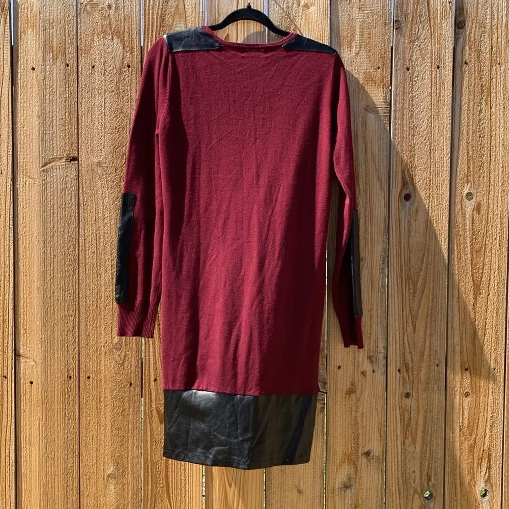 Take 50% OFF- Say What? Burgundy and Black Mini Dress, Size-XL - Picture 10 of 12